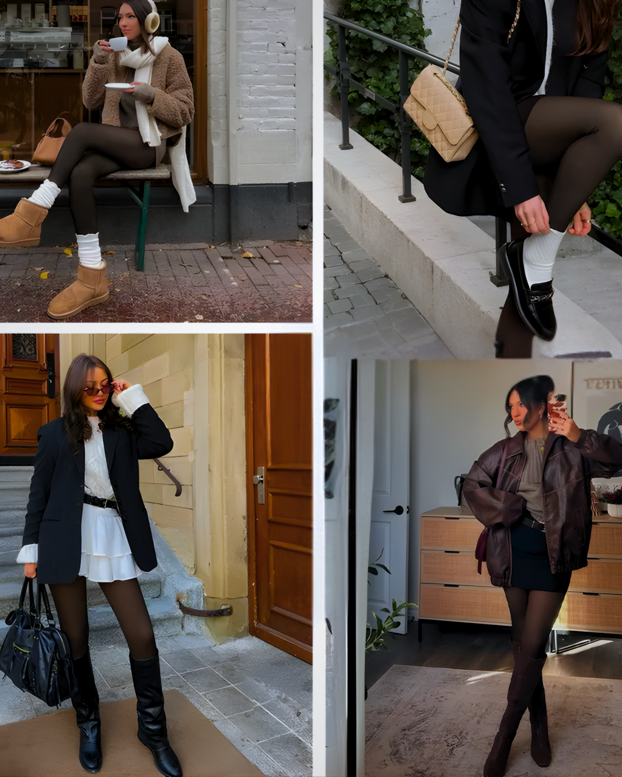 Midnight Sheer - Fleece Lined Leggings for Women, Chic & Cozy Style 1