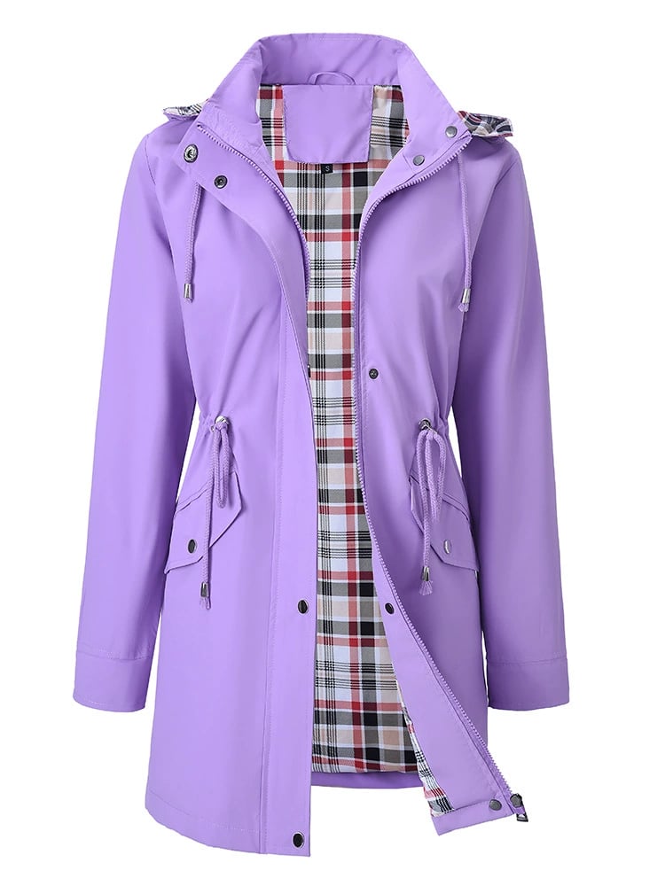WeatherShield - Waterproof Women's Windbreaker Jacket with Detachable Hood 13