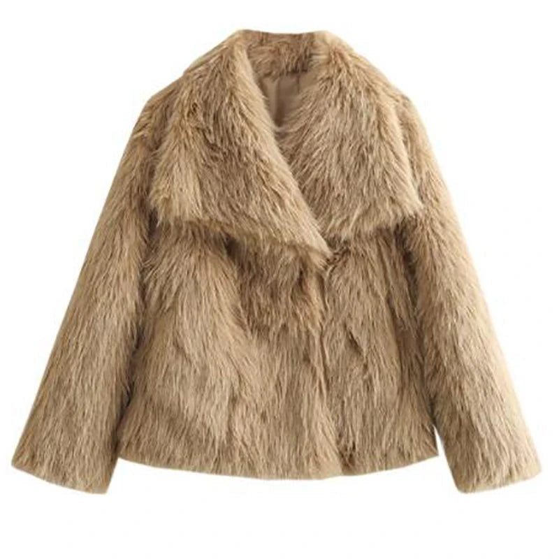 AeroChic - Women's Faux Fur Short Jacket | Stylish Autumn Winter Coat 8