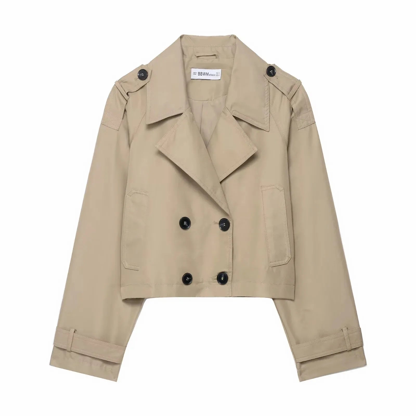 AeroChic - Women's Trench Coat | Double Breasted Winter Jacket with Pockets 0