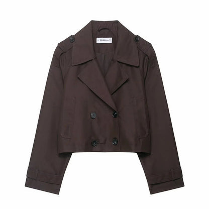 AeroChic - Women's Trench Coat | Double Breasted Winter Jacket with Pockets 2