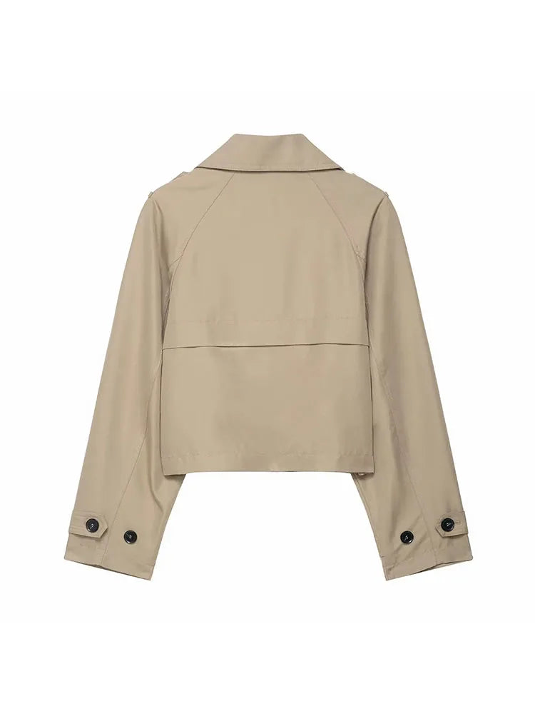 AeroChic - Women's Trench Coat | Double Breasted Winter Jacket with Pockets 4