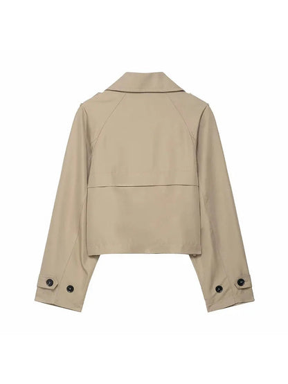 AeroChic - Women's Trench Coat | Double Breasted Winter Jacket with Pockets 4