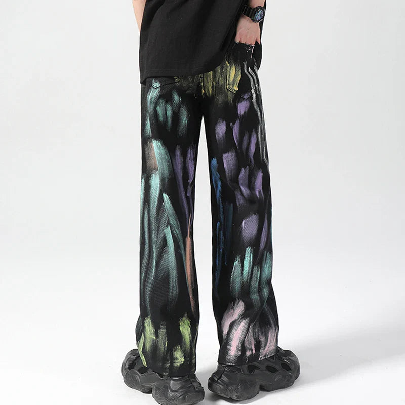 Avenir - Relaxed Fit Paint Splatter Jeans with Unique Design and Side Pockets 3