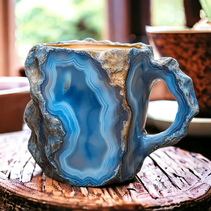 CrystalCraft - Handcrafted Mineral Crystal Mug | Insulated, 350-450 ml for Stylish Beverages 0