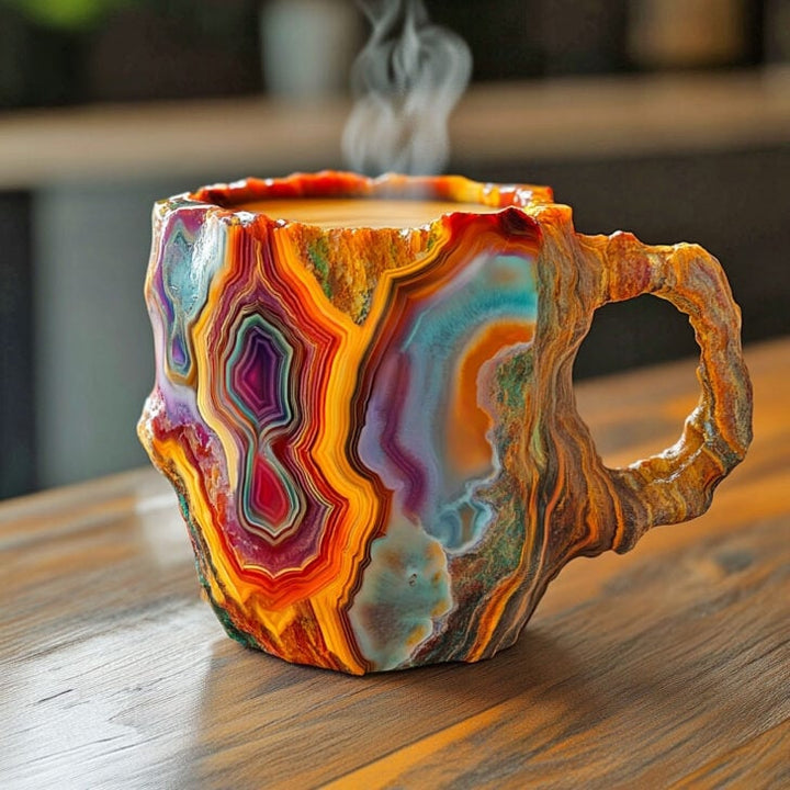 CrystalCraft - Handcrafted Mineral Crystal Mug | Insulated, 350-450 ml for Stylish Beverages 2