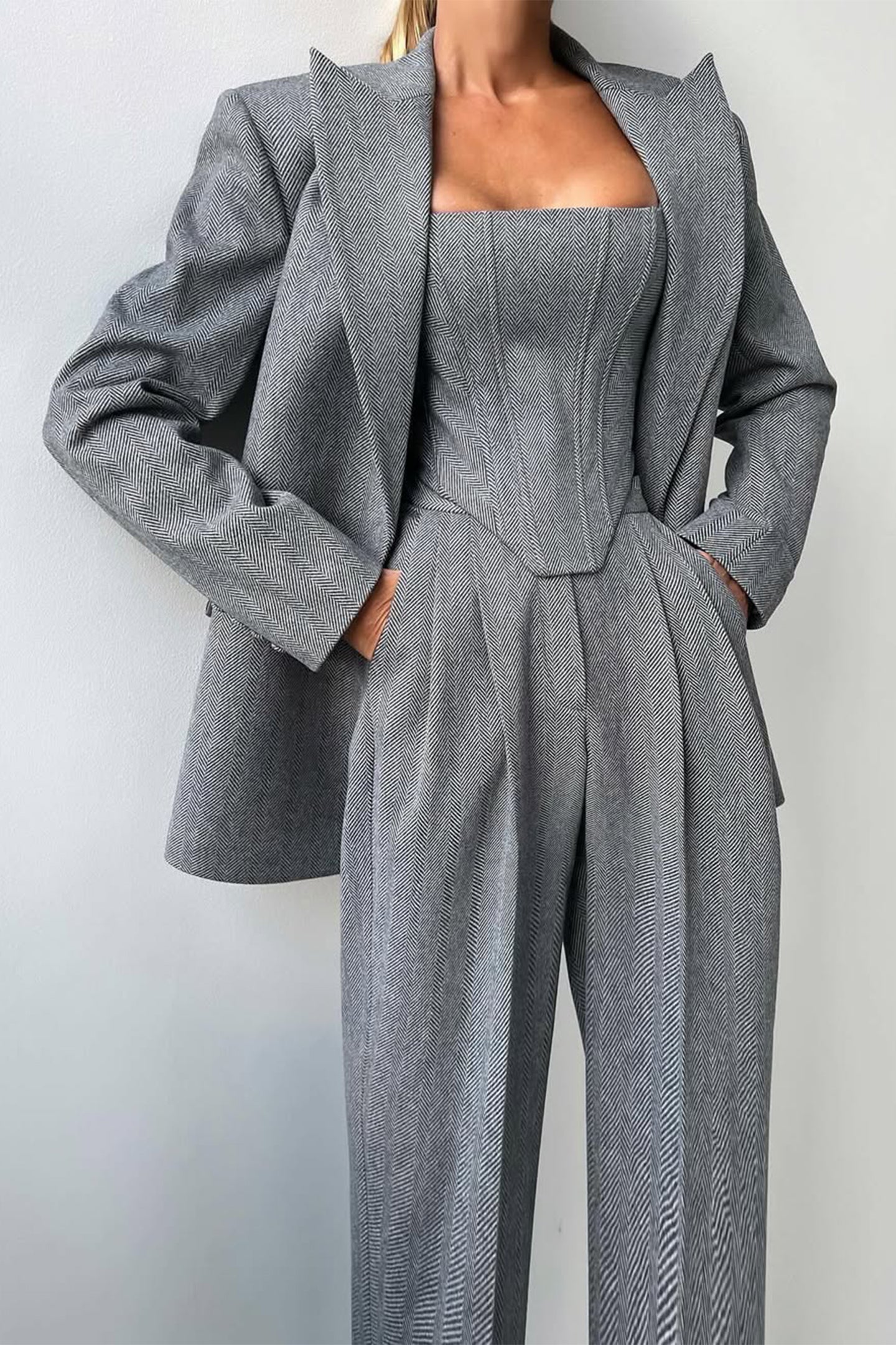 EleganceWear - Blazer Set for Women | 3-Piece Double-Breasted Blazer and Pants Set, Tailored Fit 0