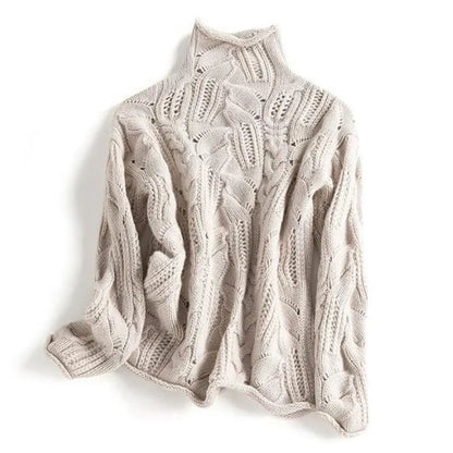 Hand-Knit Soft Sweater for Women - Unique Pattern Design & Comfort 0