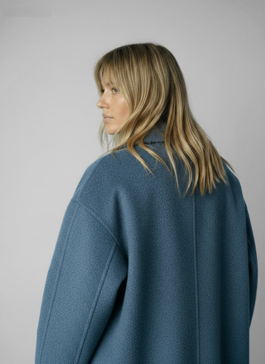 Harper - Elegant Long Winter Coat for Women, Eco-Friendly Cotton Blend 3