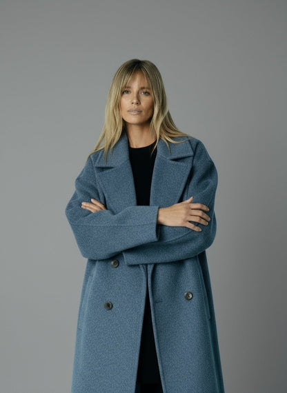 Harper - Elegant Long Winter Coat for Women, Eco-Friendly Cotton Blend 4