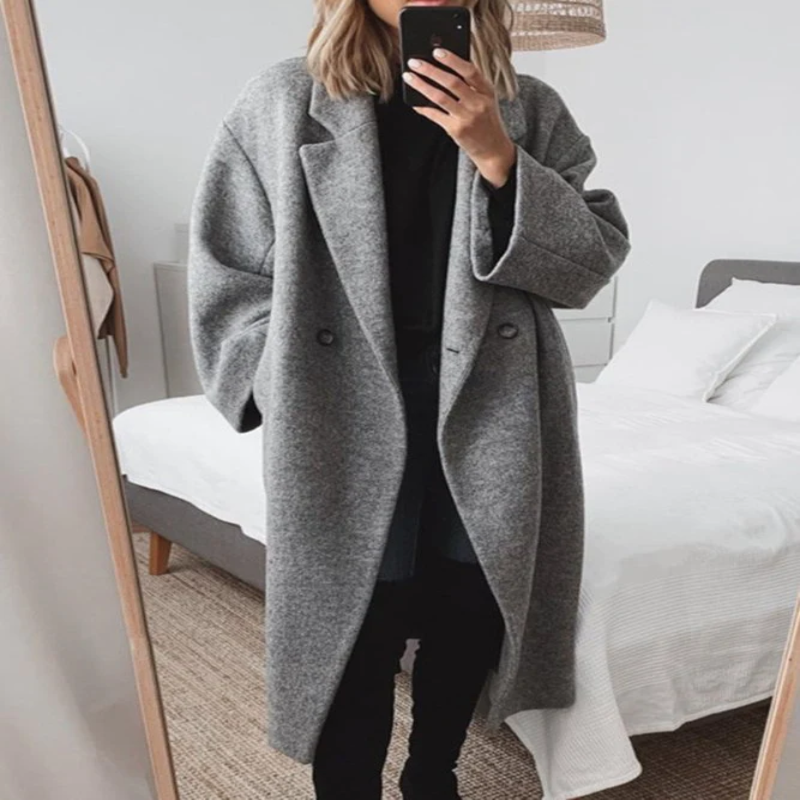 Harper - Elegant Long Winter Coat for Women, Premium Cotton Blend, Versatile Style 0