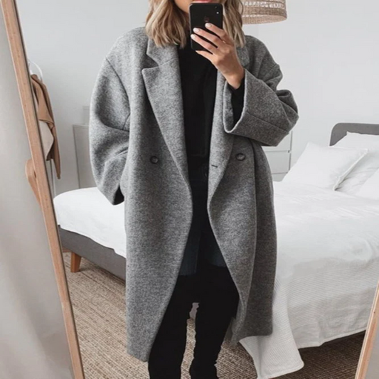 Harper - Elegant Long Winter Coat for Women, Premium Cotton Blend, Versatile Style 0