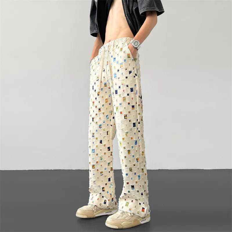 Mosaic Straight Fit Pants - Unique Mosaic Pattern & Premium Comfort 0