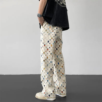 Mosaic Straight Fit Pants - Unique Mosaic Pattern & Premium Comfort 3