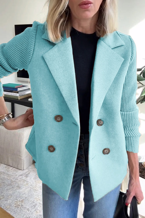Sasha - Casual Blazer Coat for Women, Soft Ribbed Knit, Versatile Sleeves 10