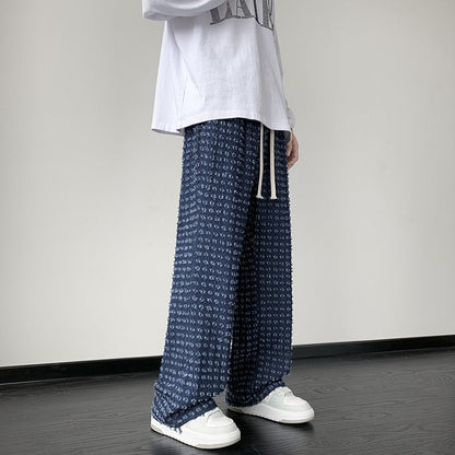 Wide Leg Pants Women - Flowy Distressed Trousers with Adjustable Drawstring 3
