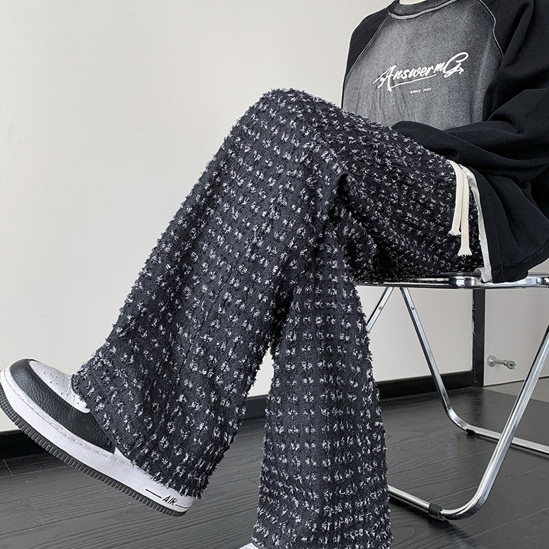 Wide Leg Pants Women - Flowy Distressed Trousers with Adjustable Drawstring 5